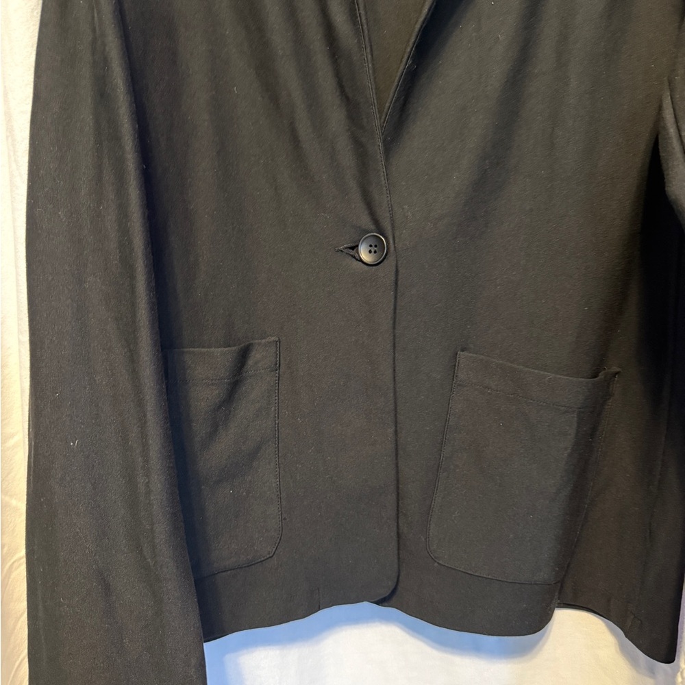 Kate Kasin Stretchy Casual Blazer – Black, Size XL (1-Button Closure) - Picture 10 of 14